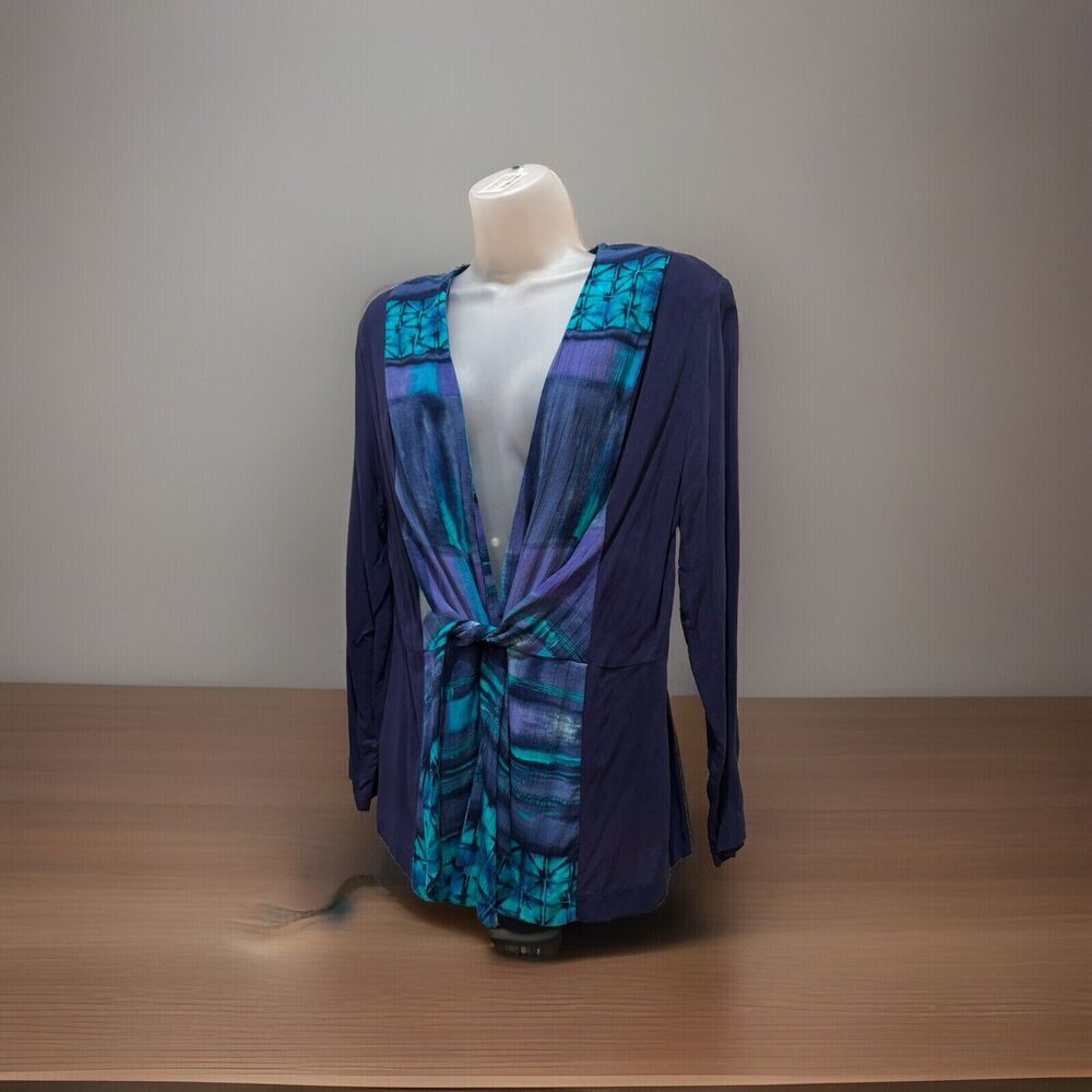 Women’s Blouse Laura Kieffer /Susan Burrowes Crinkle Fabric Multicolor Size 8